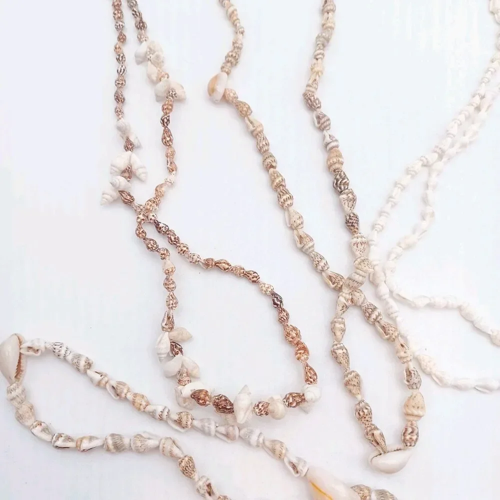 Shell Necklaces Beach Wedding Jewelry Lot of 9 Bulk Mixed Shells Handmade